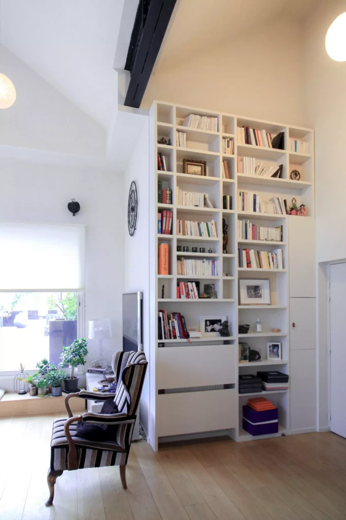 Bibliothèque sur mesure loft Lille